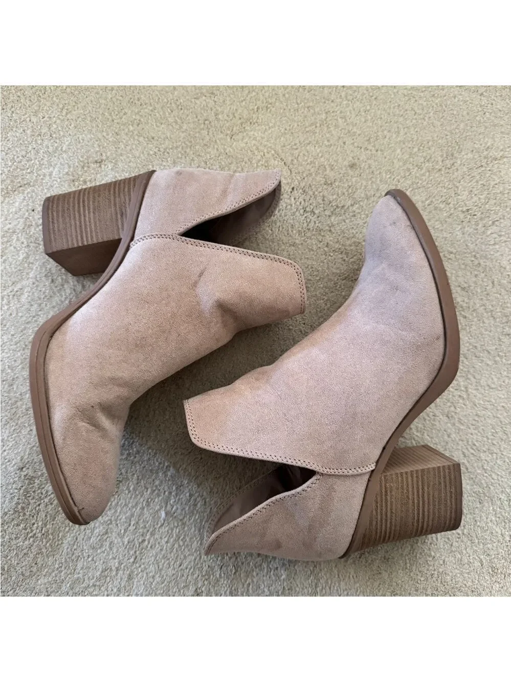 Qupid Women's Tan Ankle Boots size 8.5